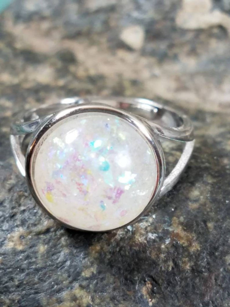 Thumbnail: Sterling Silver Memorial Ash Ring/ Sentimental Jewelry/ Memorial Jewelry/Pet Mem