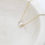 Thumbnail: Studiodragonfly19 Memorial Ash Minimalist 14k Gold Baguette Bezel Necklace