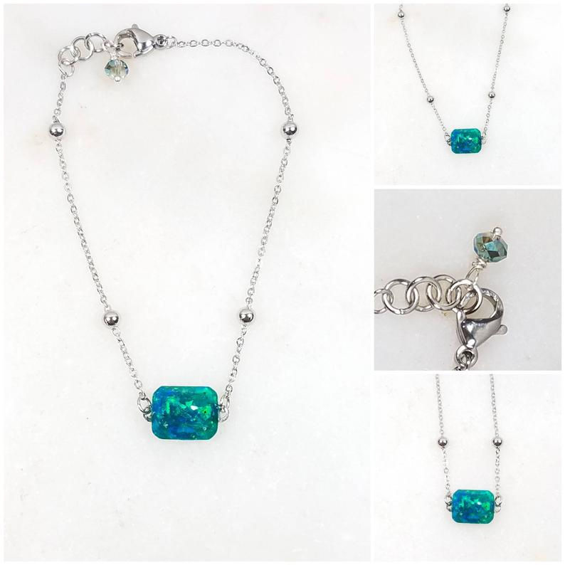 Thumbnail: Memorial Ash Cremation Bracelet/Cremation Bracelet /Pet Memorial/Ash Jewelry/100