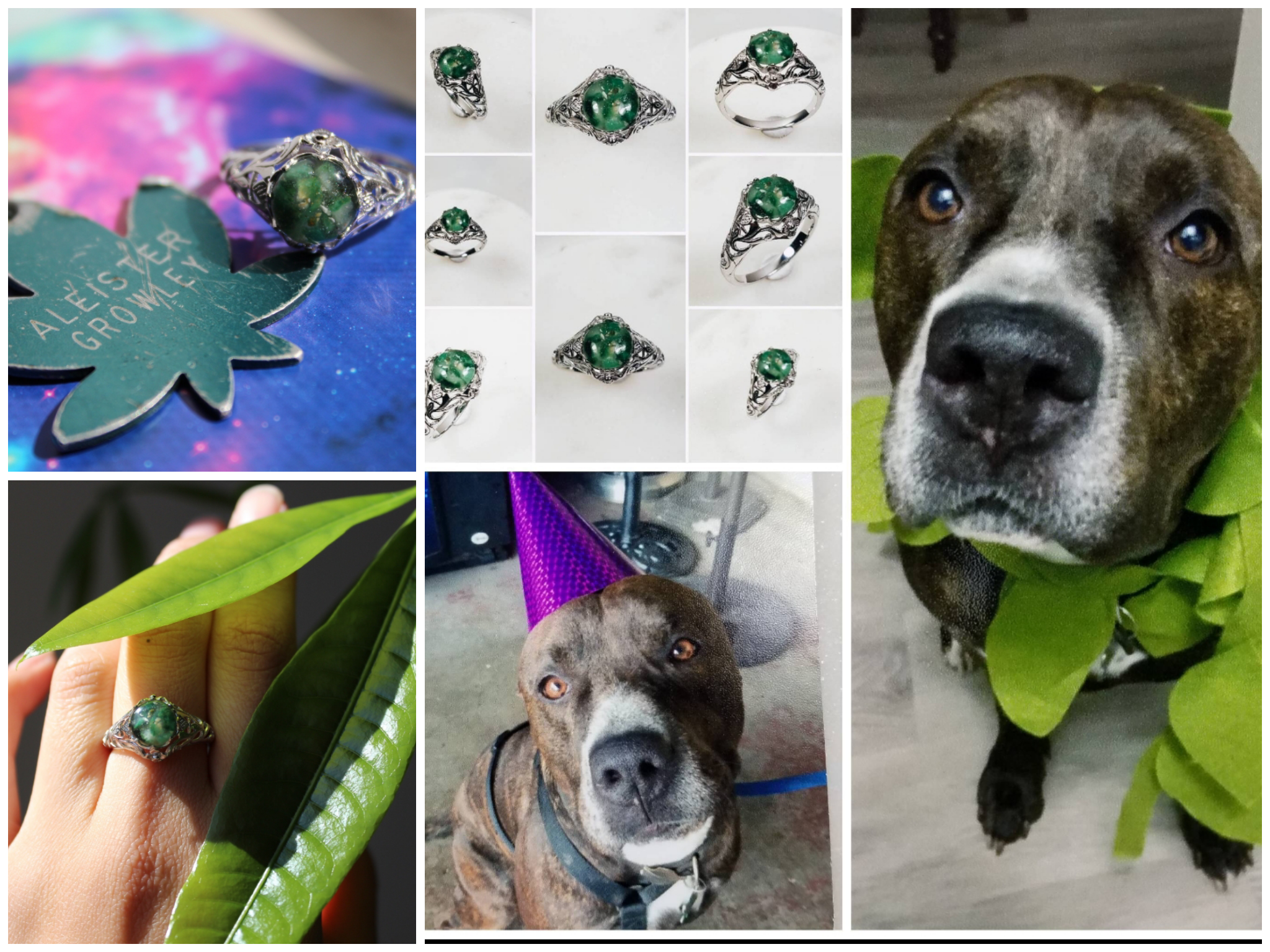 Memorial Ash Rose Gold Filled Vintage Ring /Memorial Ash Cremation Ring/Pet Memo