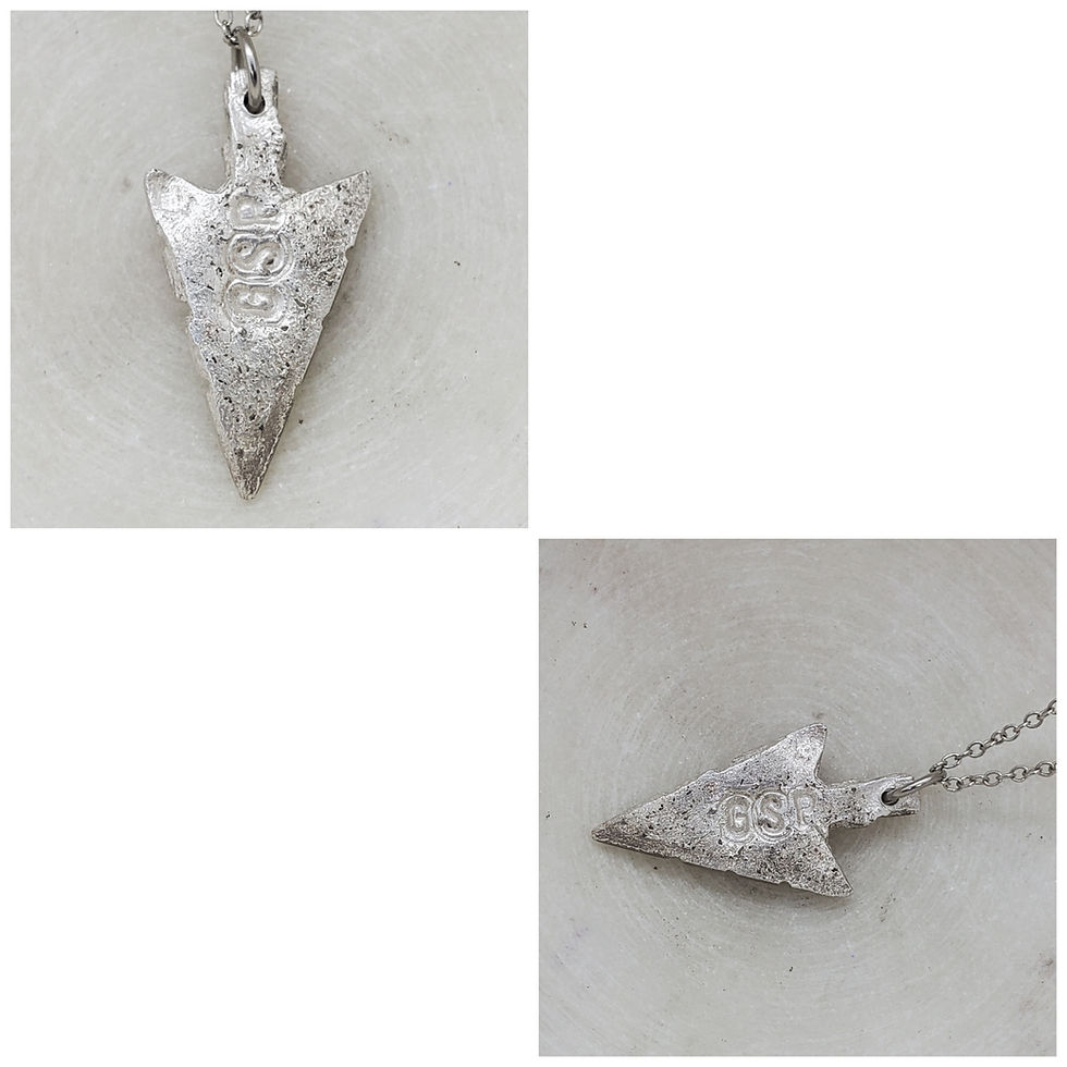 Thumbnail: Arrowhead Memorial Ash Pendant Necklace