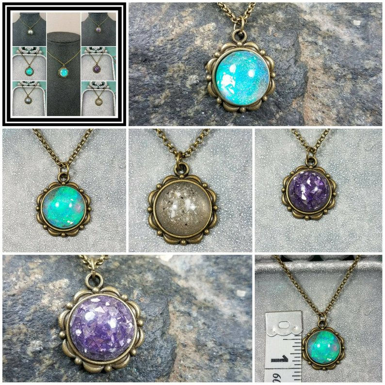 Thumbnail: Bronze Memorial Ash Pendant Necklace/Memorial Pendant Necklace /Memorial/Cremati