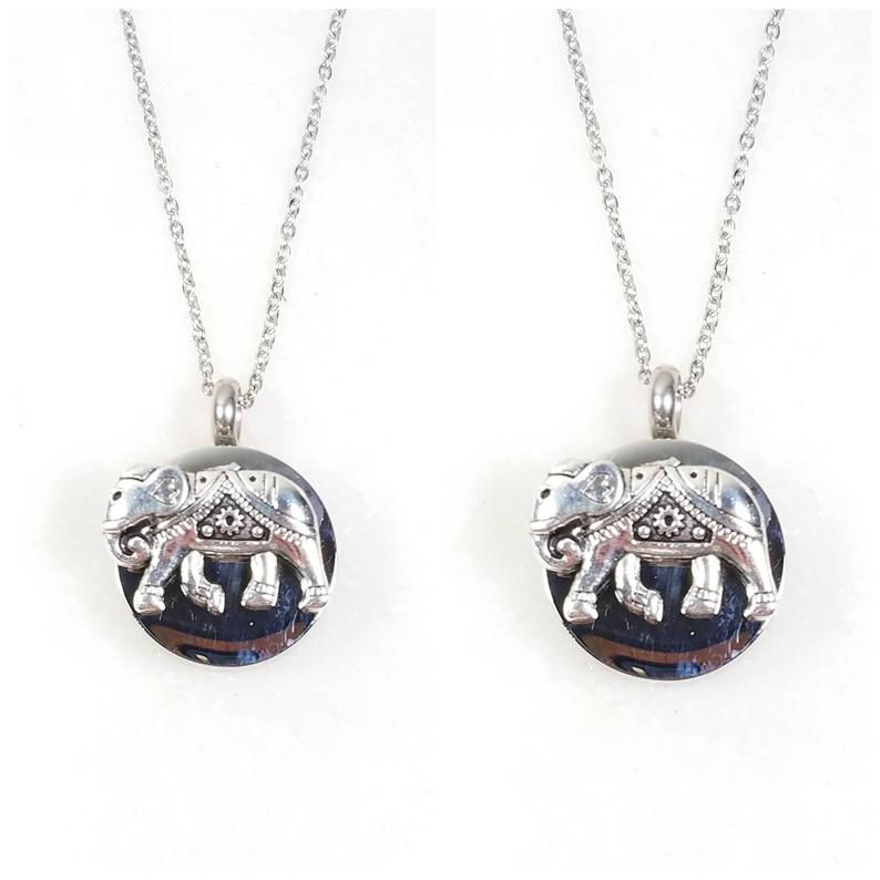 Thumbnail: Memorial Ash Stainless Steel Cremation Elephant Urn Necklace/Cremation Pendant/C