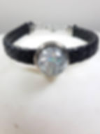 Thumbnail: Black Leather Snap Memorial Charm Bracelet /Cremation Bracelet /Pet Memorial/Ash