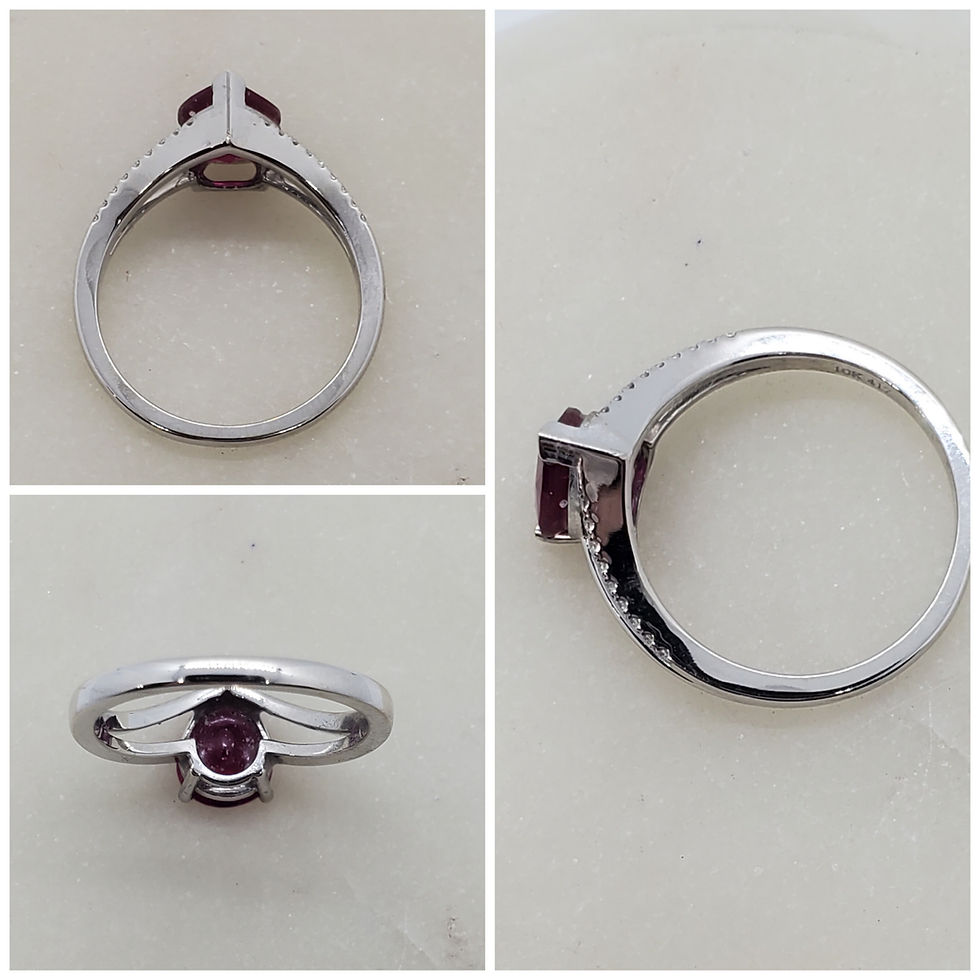 Thumbnail: Studiodragonfly19 Memorial Ash 10kt Ruby Gold Diamond Cremation