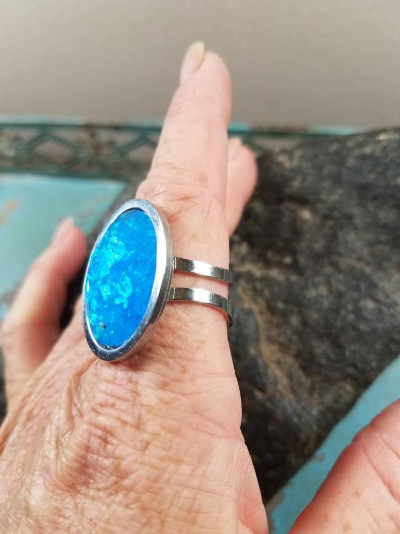 Thumbnail: Memorial Ash Stainless Steel Ring/Memorial Ring/Memorial/Cremation Ring/Pet Memo