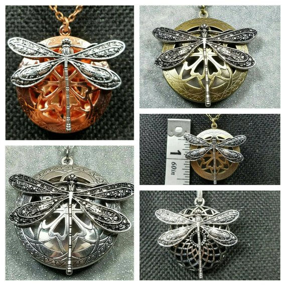 Thumbnail: Memorial Ash Dragonfly Locket