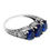 Thumbnail: Studiodragonfly19 Gem Stone Vintage Sterling Silver 3 Stone Sapphire CZ Ring