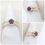 Thumbnail: Studiodragonfly19 Memorial Ash Hexagon 14k Gold Amethyst Diamond Ring/Memorial