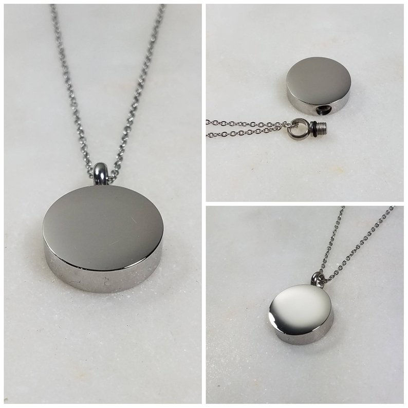 Thumbnail: Memorial Ash Stainless Steel Cremation Round Bird Nest Urn Necklace/Cremation Pe