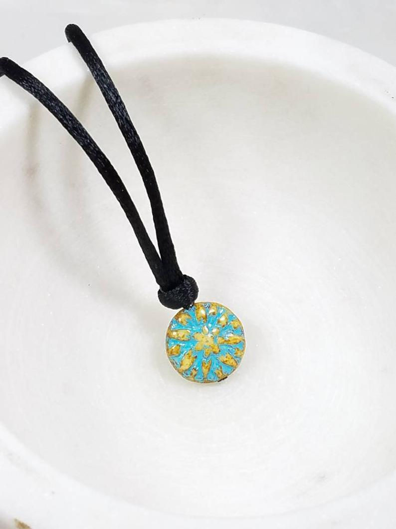 Thumbnail: Studiodragonfly19 Cremation Ceramic Dalia Flower Memorial Ash Pendant/Memorial A