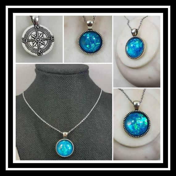Thumbnail: Memorial Ash Compass Pendant
