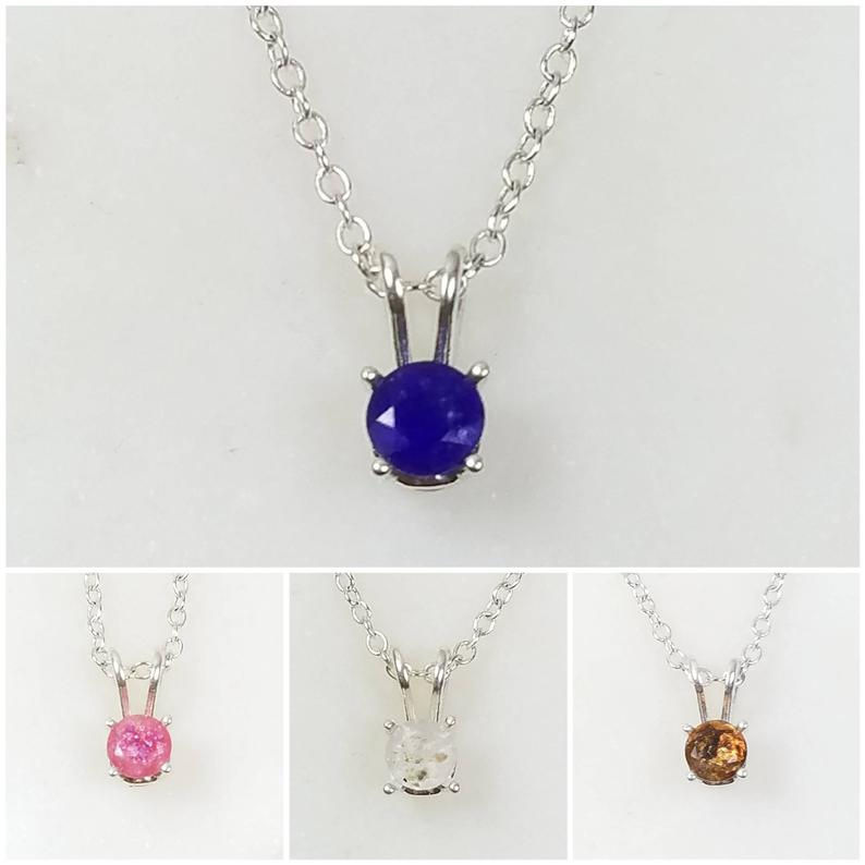 Thumbnail: Memorial Ash Cremation Sterling Silver Double Bail Pendant Necklace/Cremation Pe