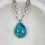 Thumbnail: Memorial Ash Turquoise Cremation Pendant Tear Drop Necklace/ Pet Memorial/ Pet M