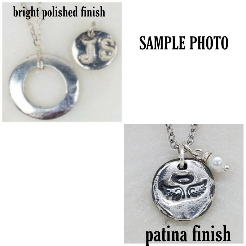 Thumbnail: Memorial Ash Angel Pendant Necklace/Precious Pure Silver Pendant Necklace/Memori