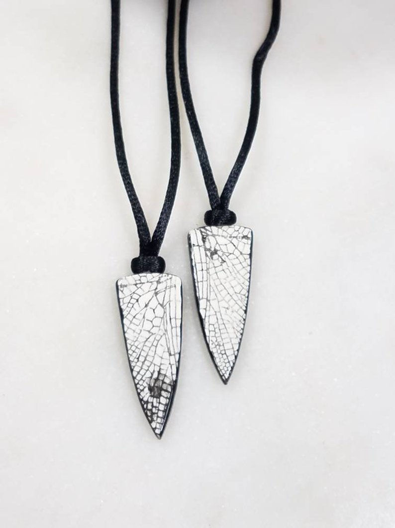 Thumbnail: Studiodragonfly19 Cremation Ceramic Black and White Dragonfly Wings Memorial Ash