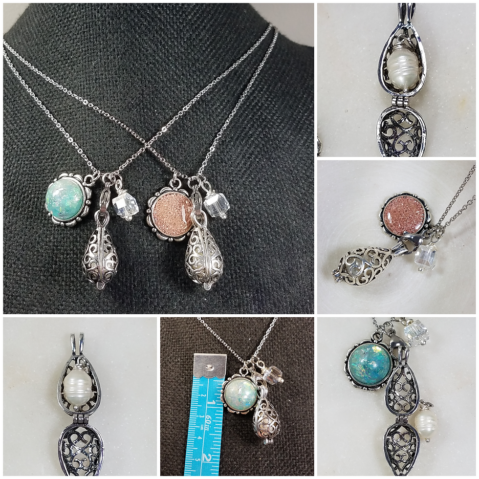 Thumbnail: Memorial Ash Locket Pendant Necklace