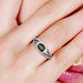 Thumbnail: Studiodragonfly19 Memorial Ash Vintage Sterling Silver Peridot Cremation Ring