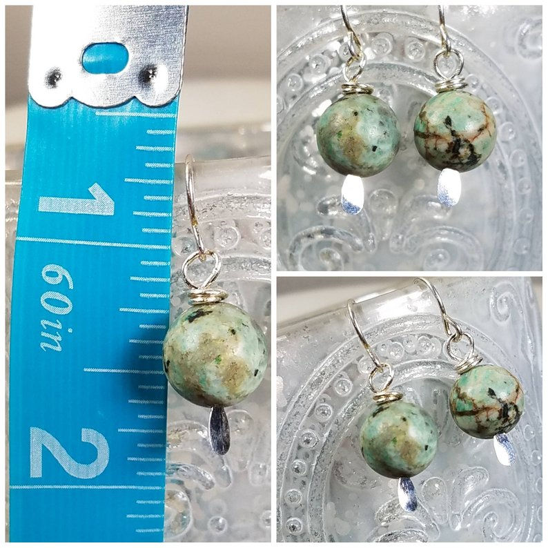 Thumbnail: Studiodragonfly19 Memorial Ash African Turquoise Jasper Sterling Silver Crematio