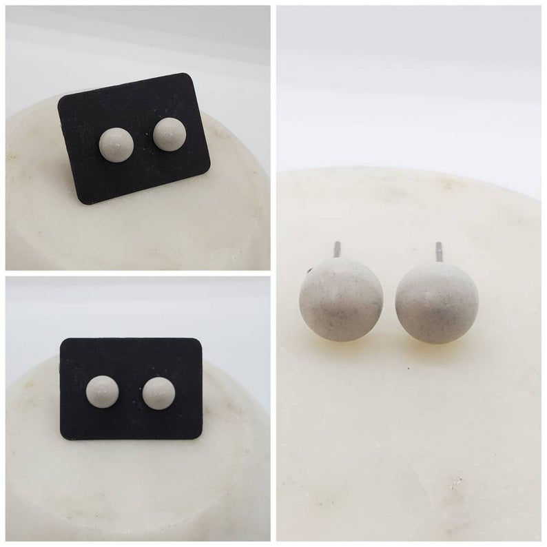 Thumbnail: Memorial Ash Concrete Earrings/Cremation Earrings/Pet Memorial Jewelry Crematio
