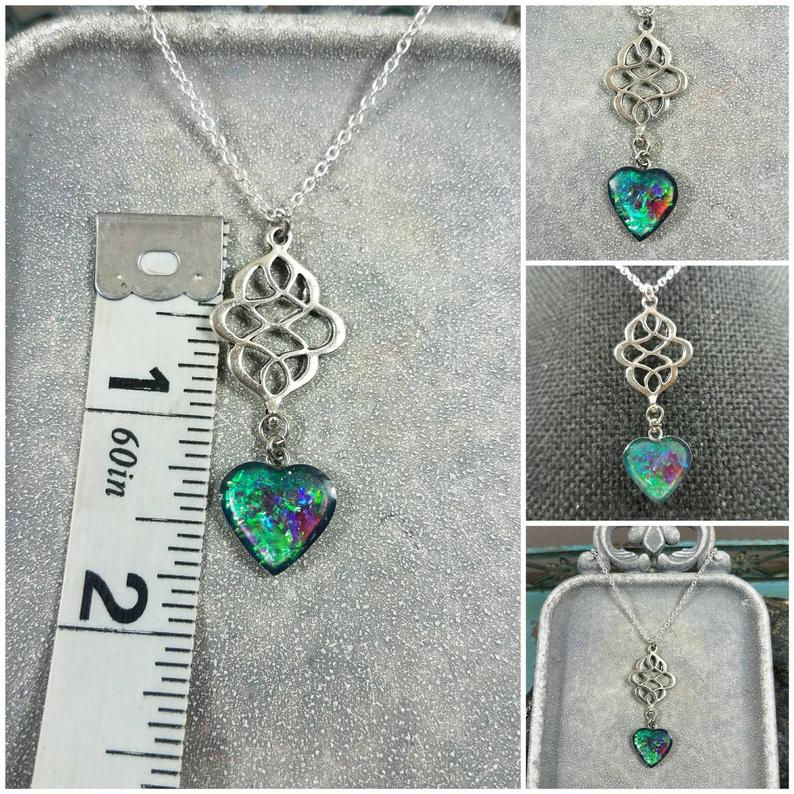 Thumbnail: Swirl Heart Memorial Ash Pendant/ Memorial Jewelry/Ash Necklace/Cremation Neckla