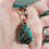 Thumbnail: Turquoise Memorial Ash Stone Copper Wire Wrapped Pendant Necklace/Cremation Pend
