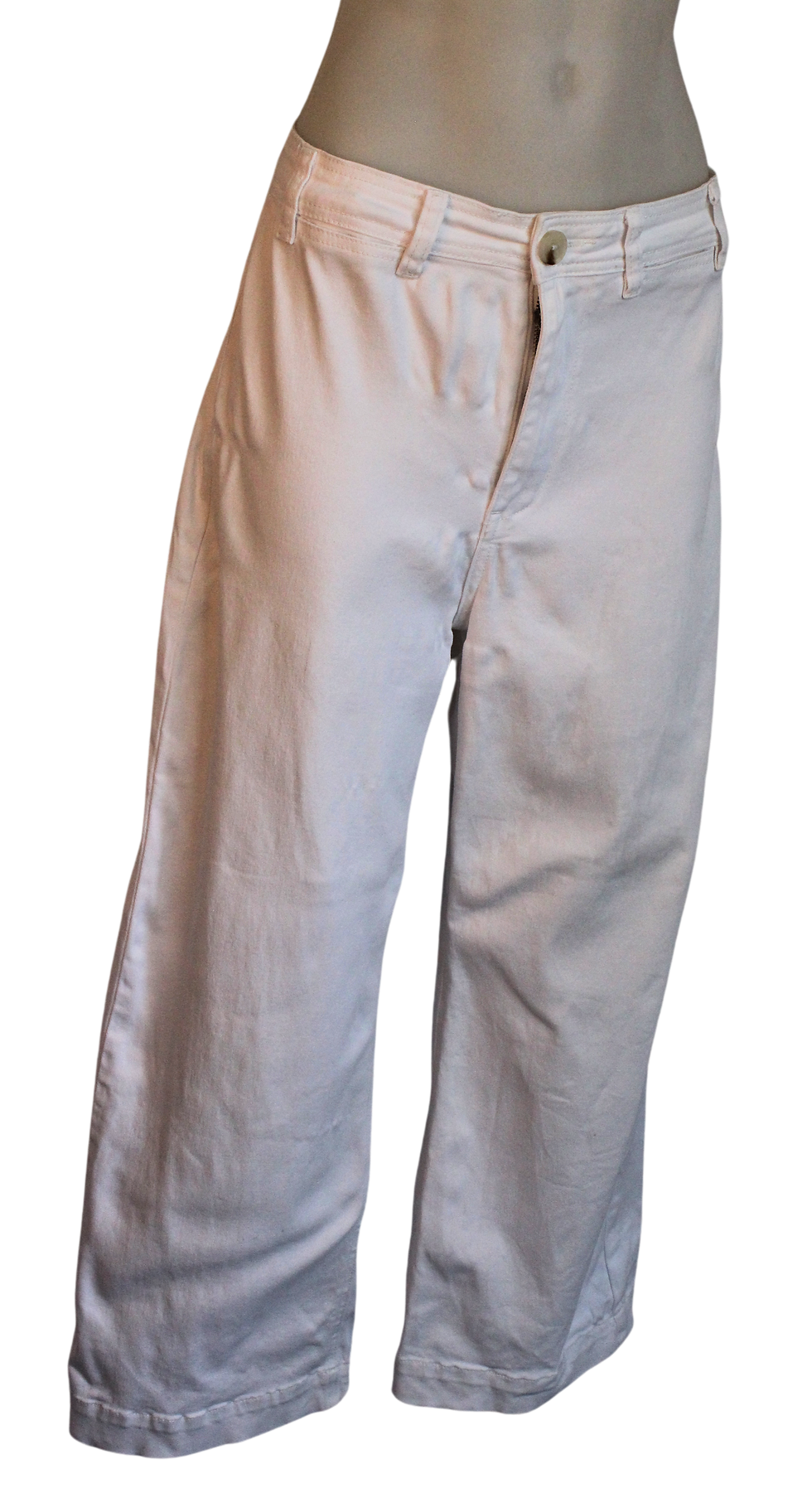 White Wide Leg Pants | Size 8