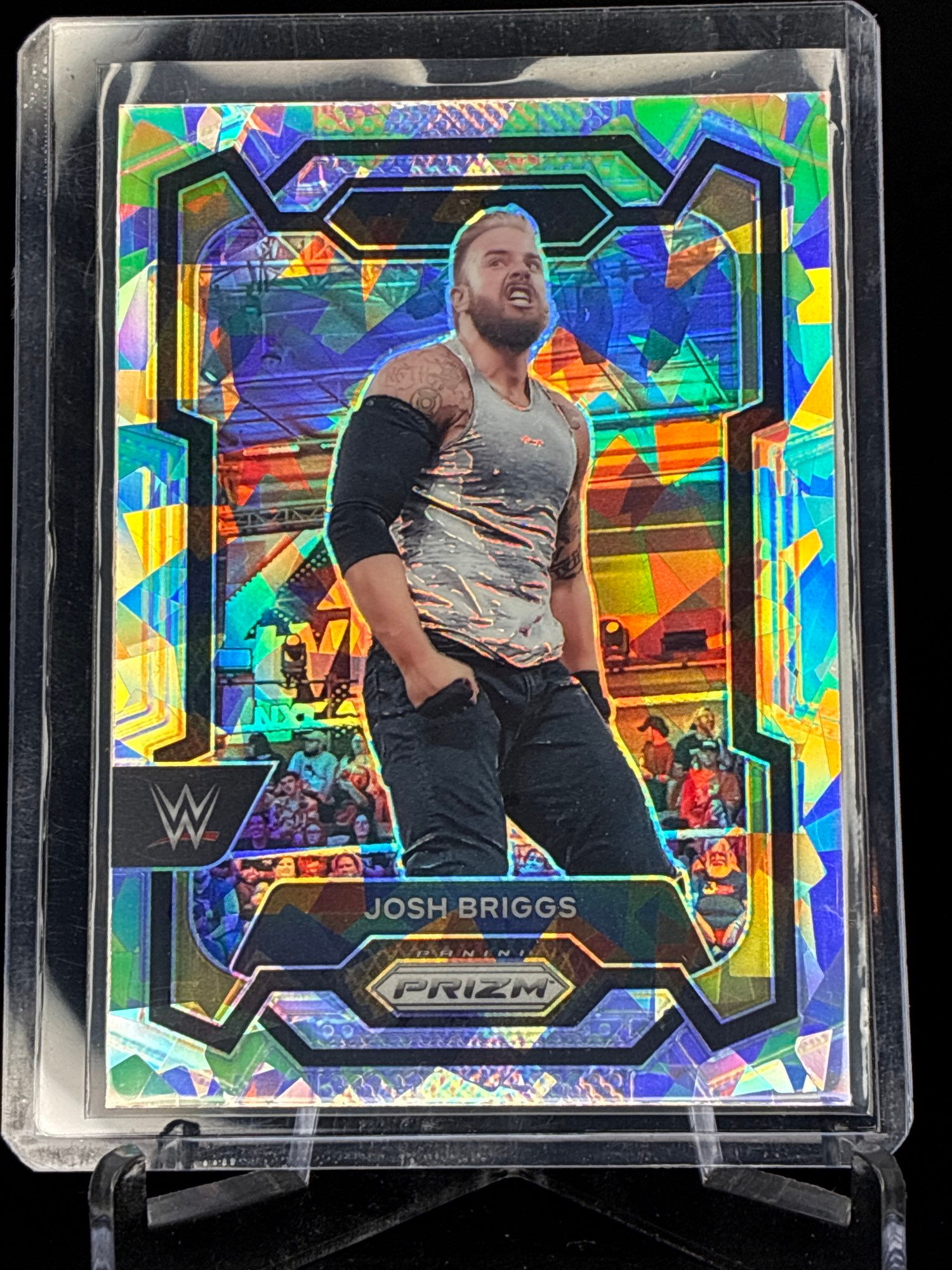 2024 WWE Prizm Josh Briggs cracked ice #166