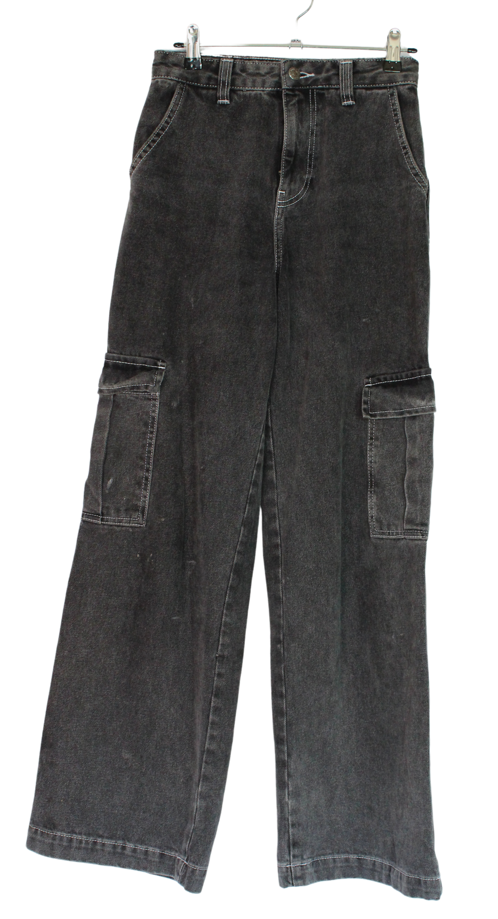 Black Wide Leg Cargo Jean | Size 6