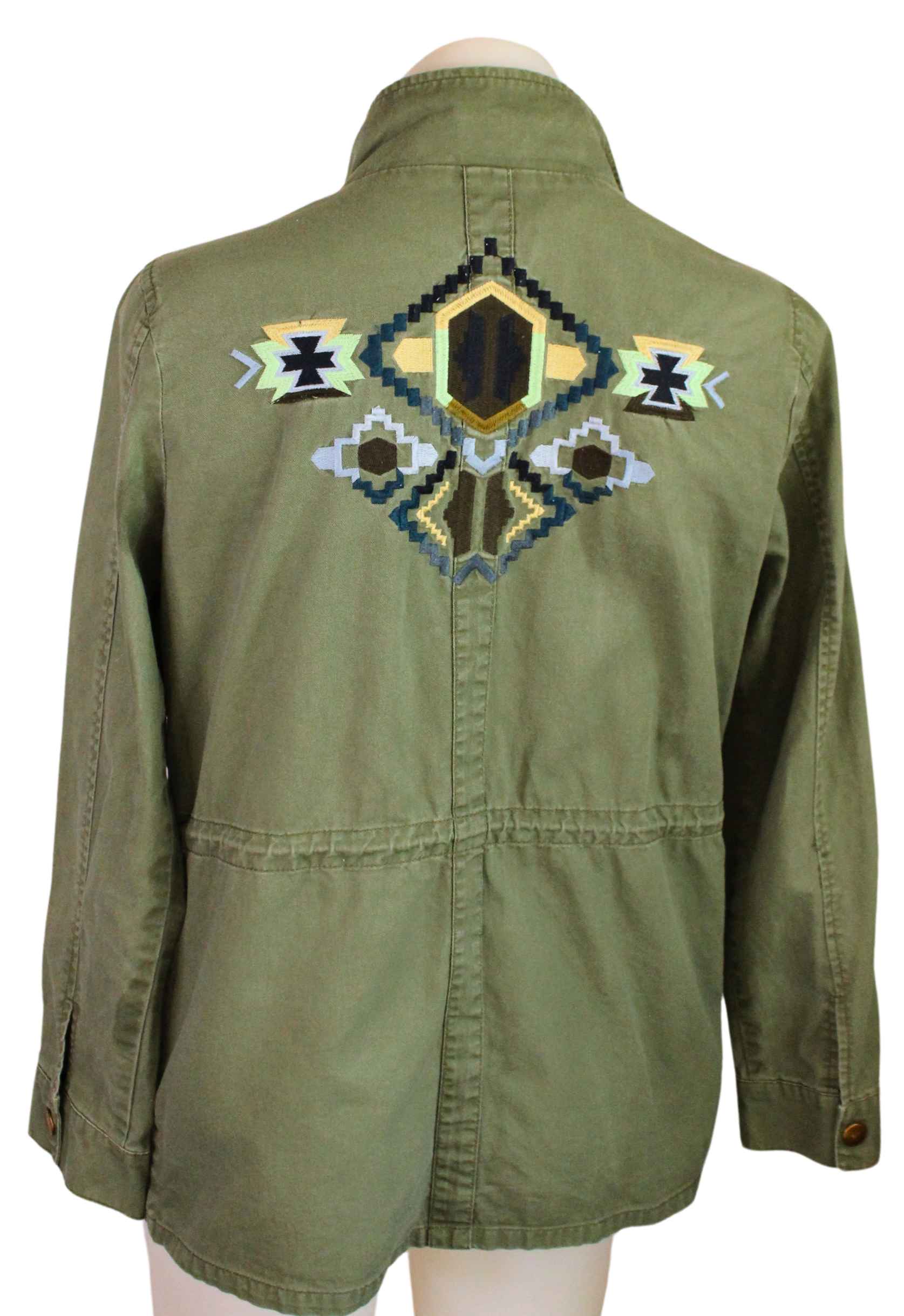 Khaki Cargo Aztec Jacket | Size S