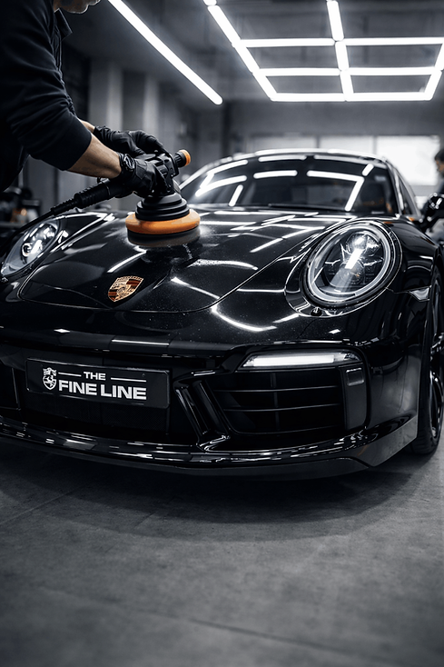 Car Getting professional Detailing at The Fine Line Detailing Studio