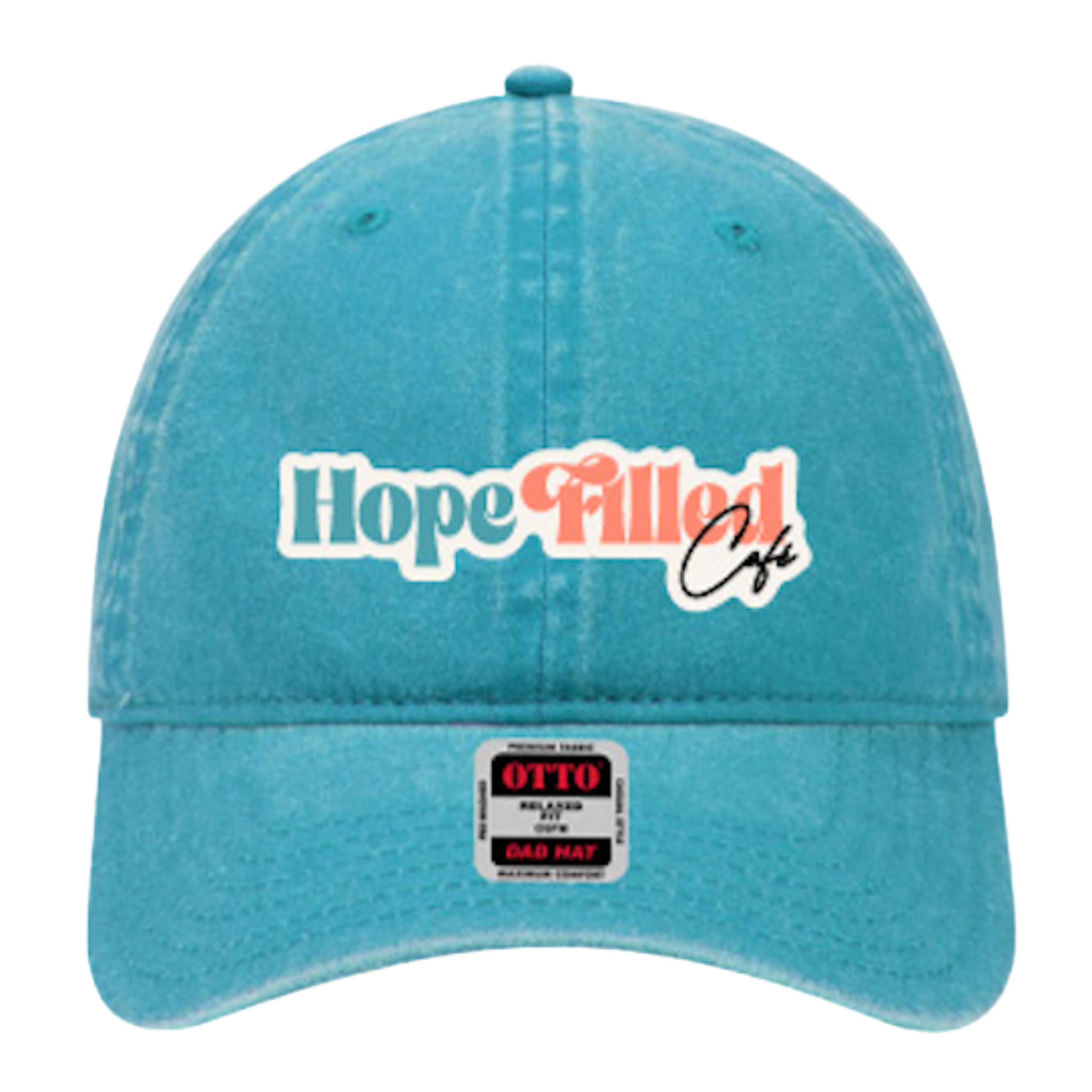 Hope Filled Café Low Profile "Dad" Hat - Lake Blue