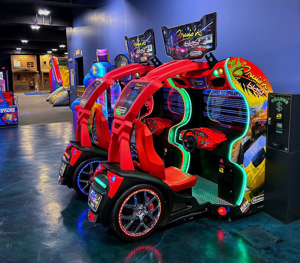 These Cruis'N the Blast driving simulators are as fun as they look!