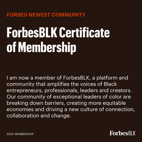 Ashley Selected to Join Forbes BLK