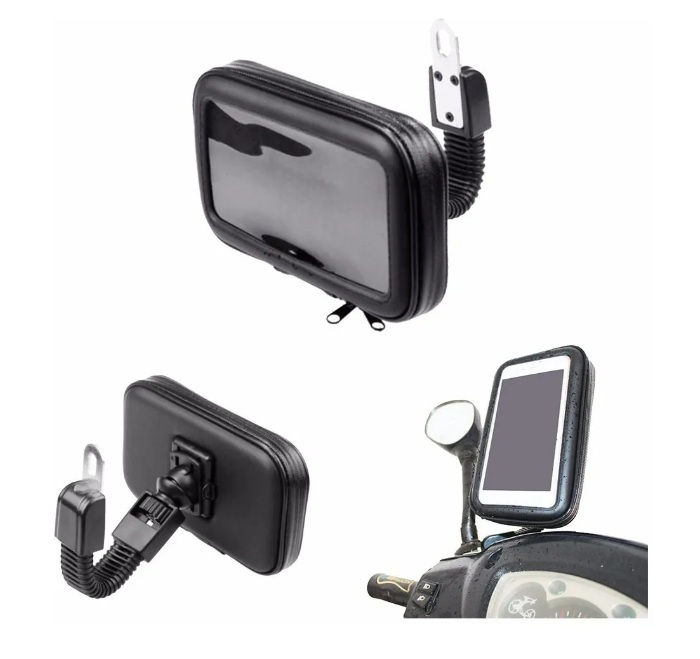 Miniatura: Sujetador de celular para moto / sujetador doble / A prueba de agua