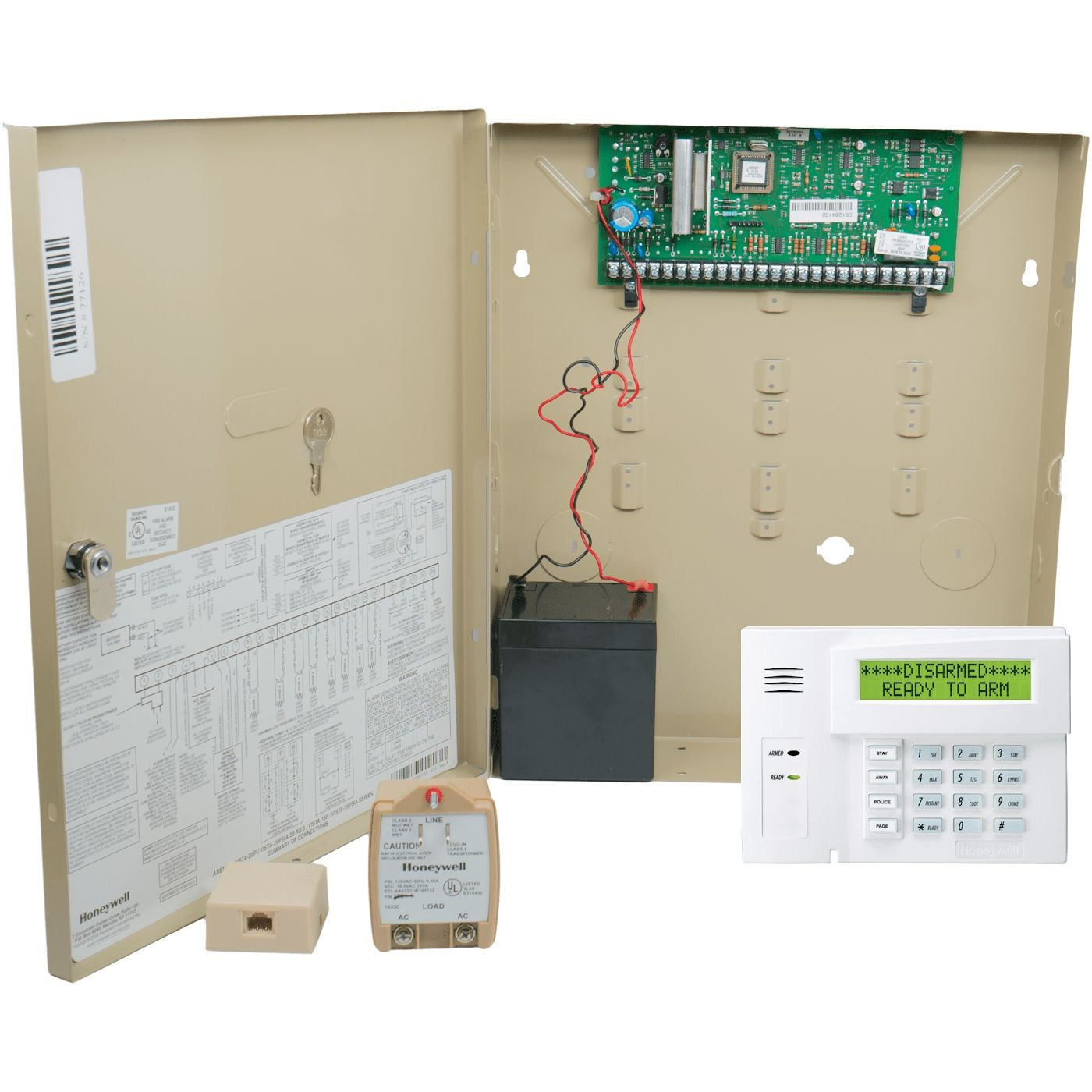 Panel de incendio / 8 zonas + 8 zonas wireless / salida 12V / llamada telefonica