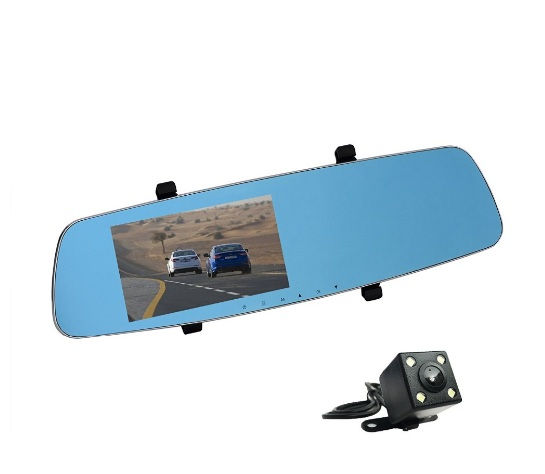 Miniatura: DVR vehicular con monitor de 4.3 pulgadas con cámara frontal y trasera