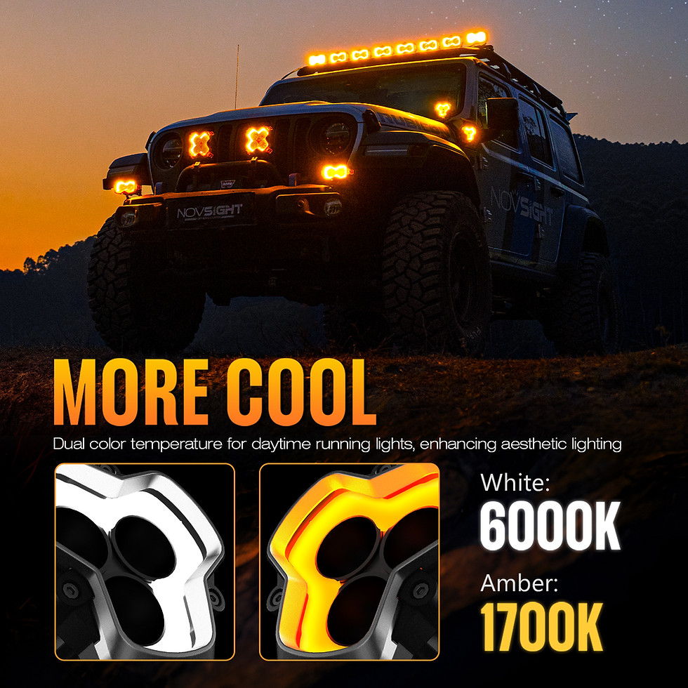 Thumbnail: NOVSIGHT HALO Series 3 Inch LED Pod Fog Lights - Flood Beam