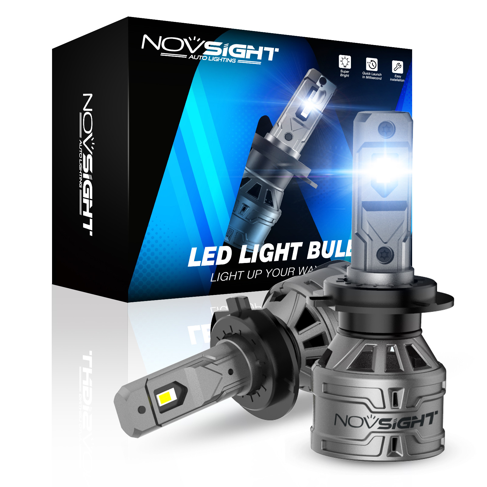 Novsight N61 General Series | H7 LED Bulbs Stable Output 60W 13000LM