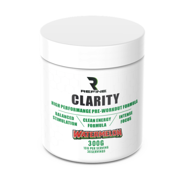 Refine Clarity Pre-Workout Powder – Clean Energy & Focus Formula – Watermelon –