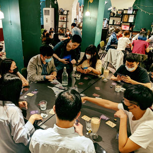 Players exploring faith dynamics during a demo session