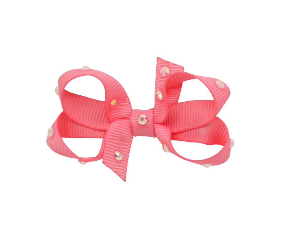 Small Classic Bow - Coral Rose
