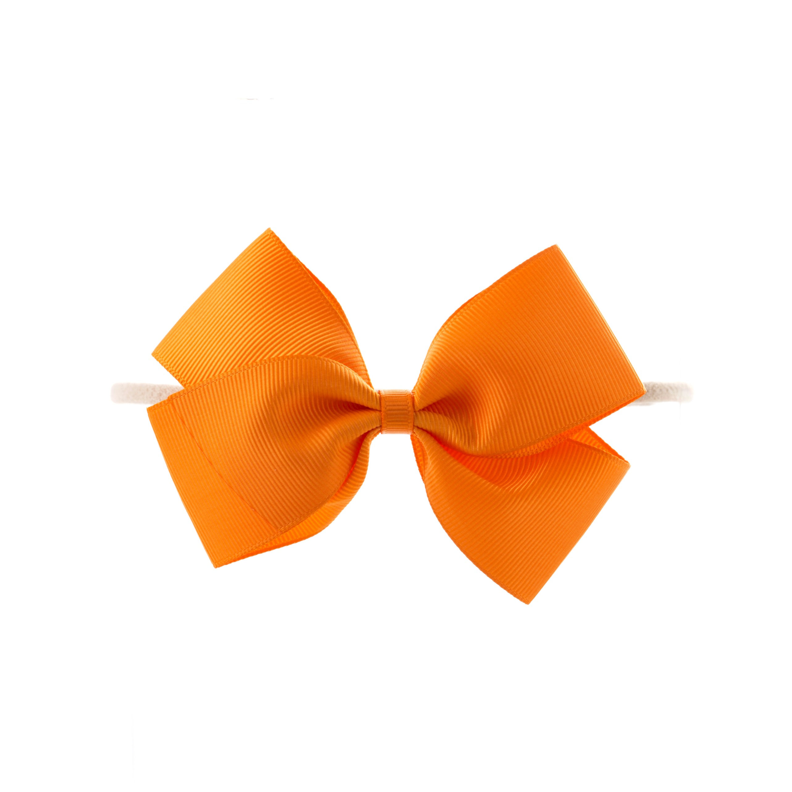 Medium London Bow Soft Headband - Tangerine