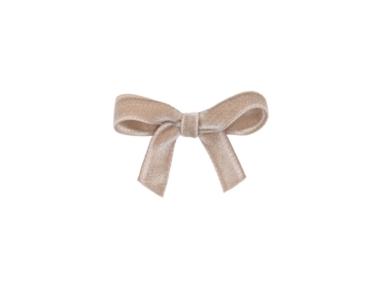 Oyster Small Velvet Bow