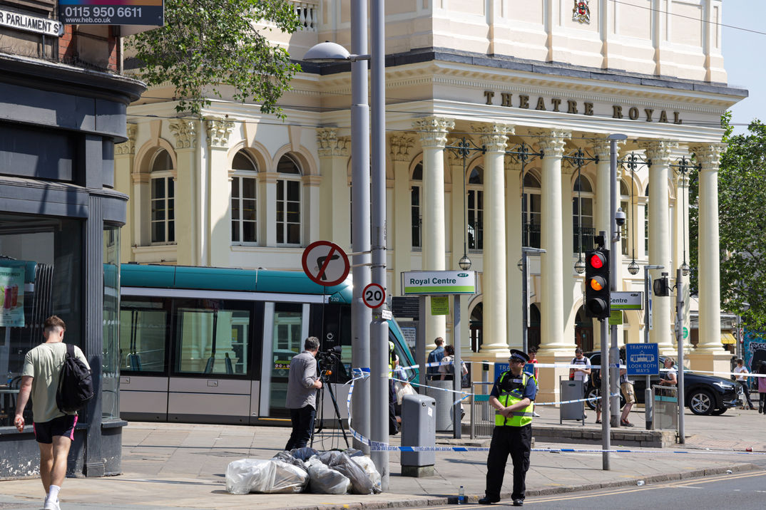 Landmarks

Roads outside of Nottingham's famous landmark Threatre Royal were cordoned off by police as they conducted investigations.