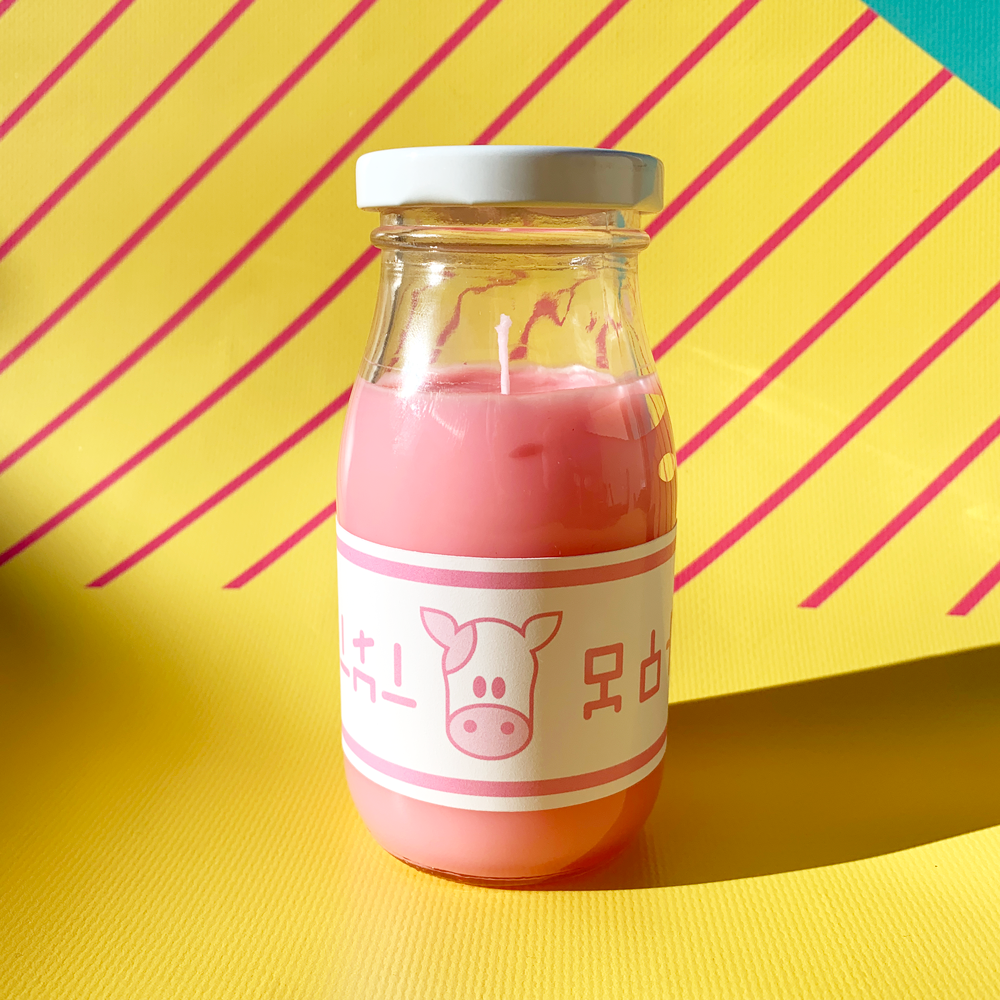Lon Lon Milk Candle - Strawberry | Geek Studio