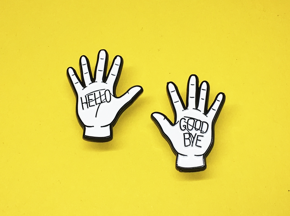 HelloGoodbye Enamel Pin Set
