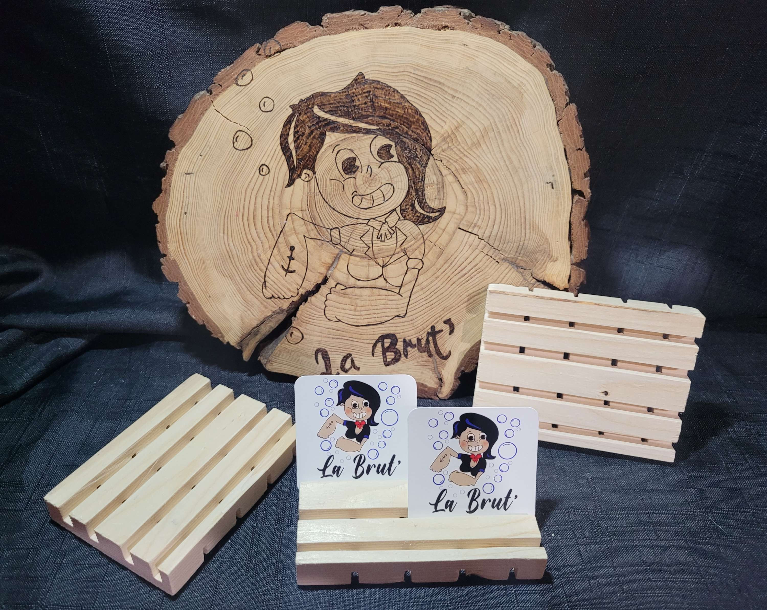 Porte savon en bois 