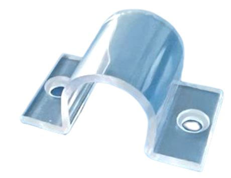Clip di fissaggio in plastica trasparente per flex circolare d18