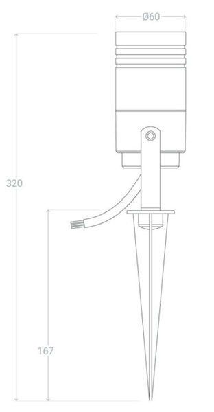 Miniatura: Faretto spot da giardino orientabile LED IP65 nero per lampadine GU10 220-240V